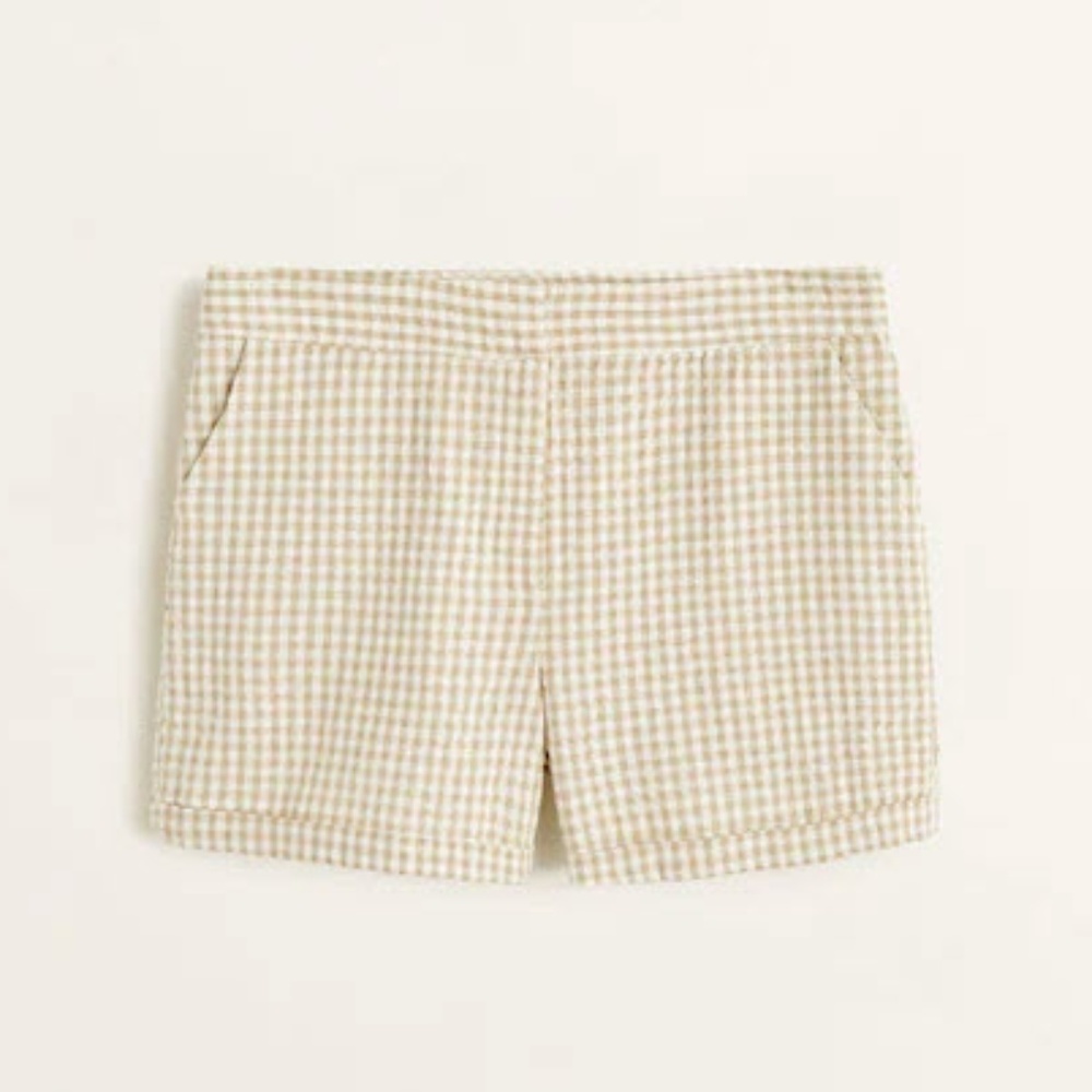 Rolled-up hem shorts - Beige